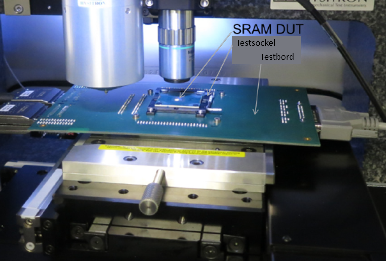 Test setup for nanoindentation: test system.