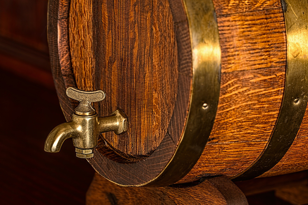 Traditional: the beer in oak barrels.