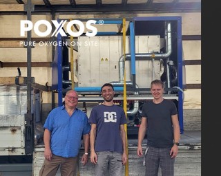 The POXOS® team successfully loaded the POXYGEN® oxygen generator to transport it to the Bitterfeld-Wolfen wastewater treatment plant for testing. 