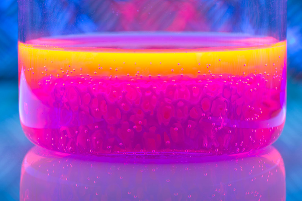 Illuminated ceramic foam for photocatalysis.
