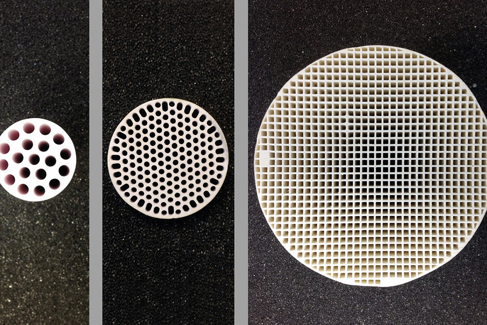 SEM image of a ceramic nanofiltration membrane.