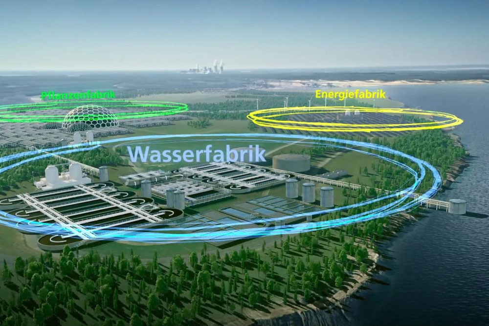 In the future, the water, energy and plant factory of the “Future Factory Lusatia” will combine state-of-the-art technologies and principles of the circular economy on a realistic scale, making use of existing competencies and infrastructures in the Lusatia region (draft).